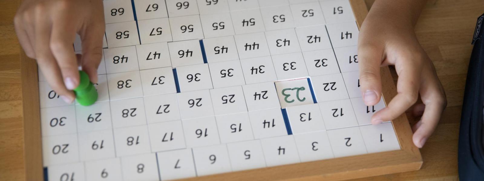Kinder Montessori Elemente lernen mathe